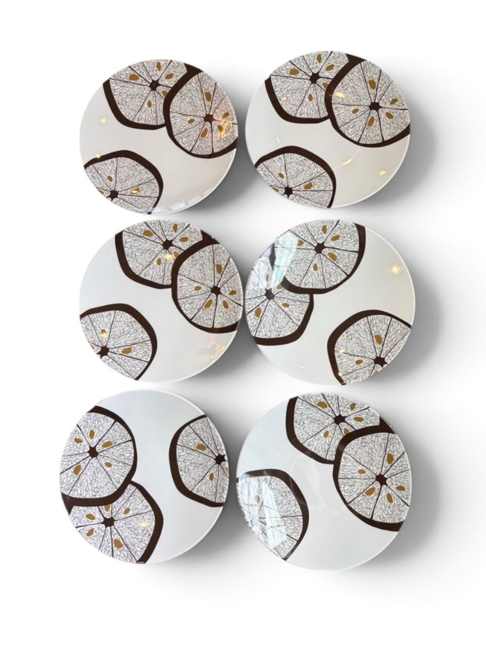 Madhouse By Michael Aram Melamine Dinner Plates Lemonwood 10.75” Set of 6